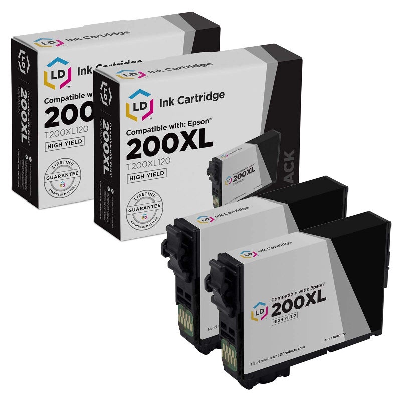 LD Products Remanufactured Ink Cartridge Replacement for Epson 200XL ( Black , 2-Pack ) - Image 1